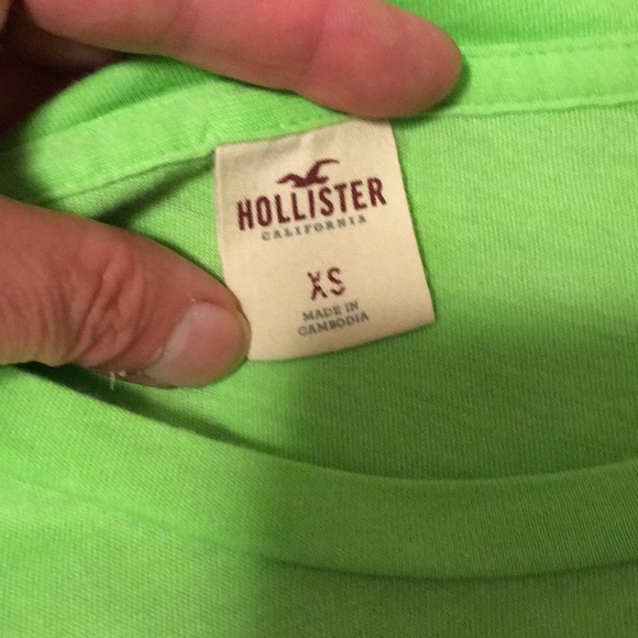 HOLLISTER T-short lime green XS - Picture 3 of 7